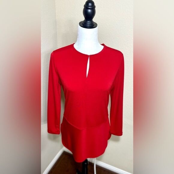 Ralph Lauren Classy Tunic in Deep Red Size Small - Picture 2 of 10